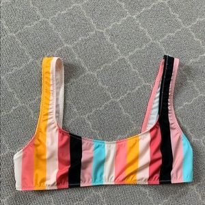 Solid and Striped Bikini Top!